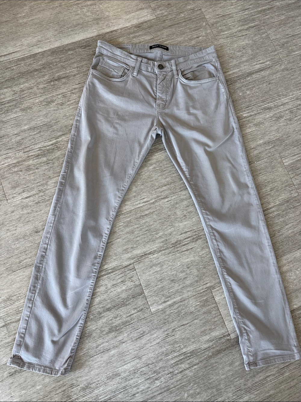 Mavi Slim Straight Men’s Jeans in Light Gray